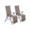 Zestaw krzeseł ogrodowych aluminiowych Ibiza Relax Silver / Taupe