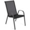 Zestaw 6 metalowych krzeseł ogrodowych Sevilla Grey / Black