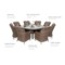 Meble ogrodowe technorattanowe Bristol Round Elegant 180 cm Ginger / Brown Melange 8+1