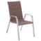 Krzesło ogrodowe metalowe Toscana Silver / Taupe