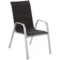 Krzesło ogrodowe aluminiowe Toscana Alu Silver / Black
