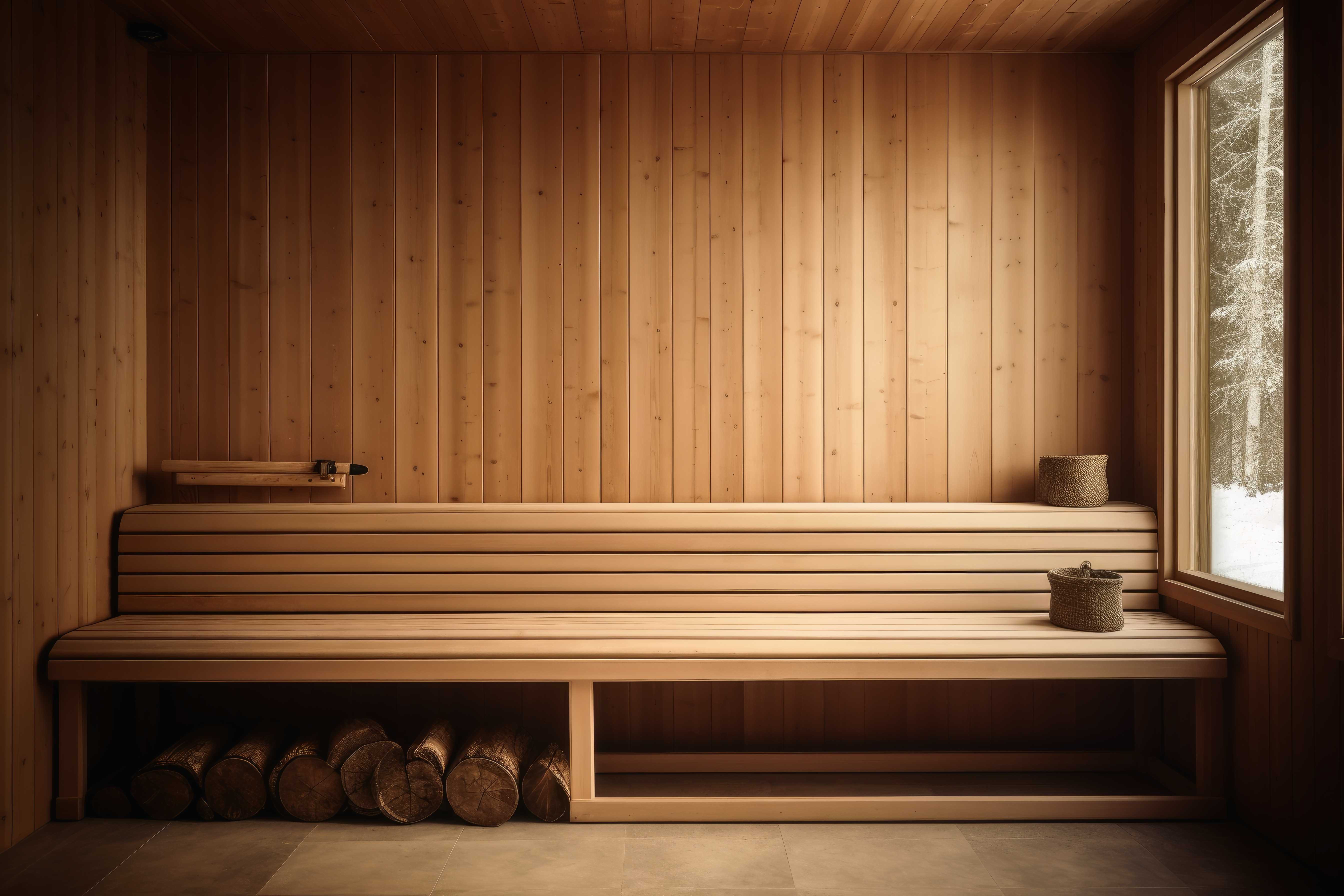 drewniana sauna zewnętrzna