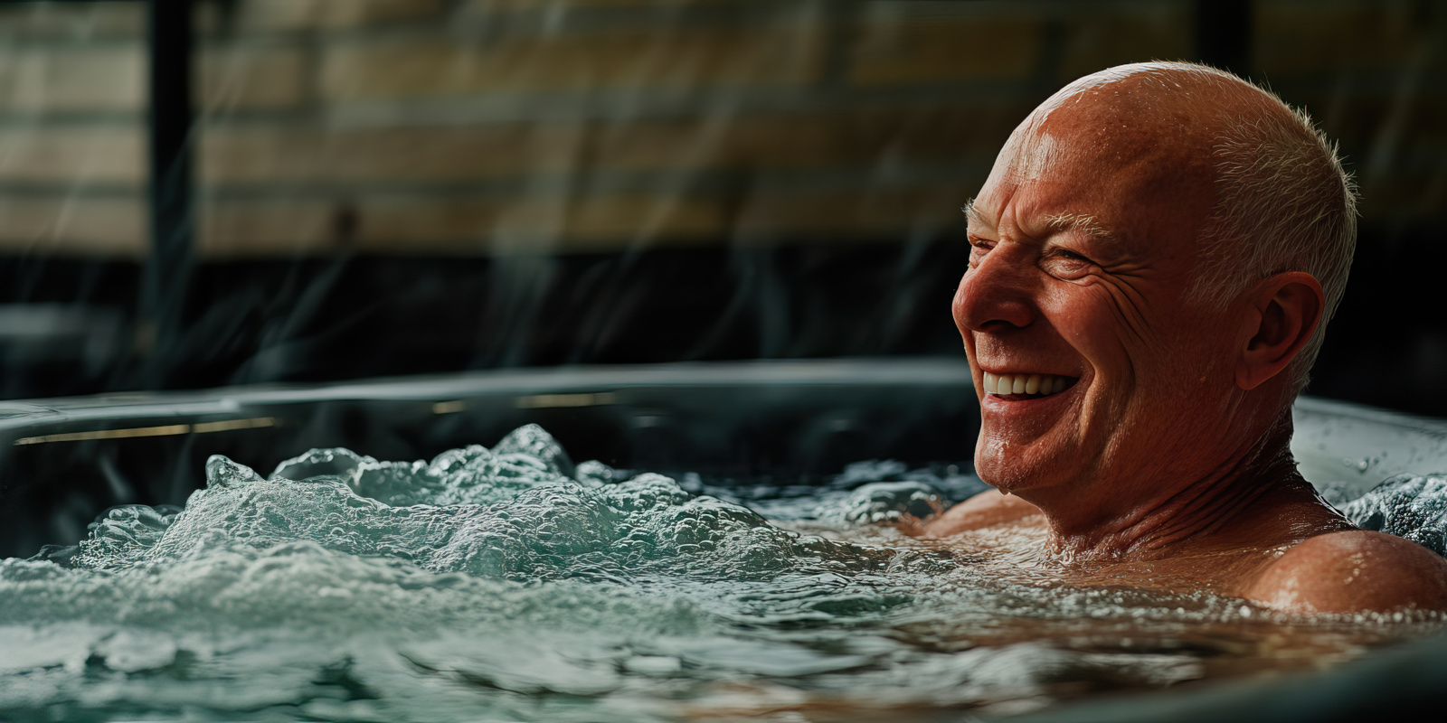 mężczyzna relaksujący się w wannie