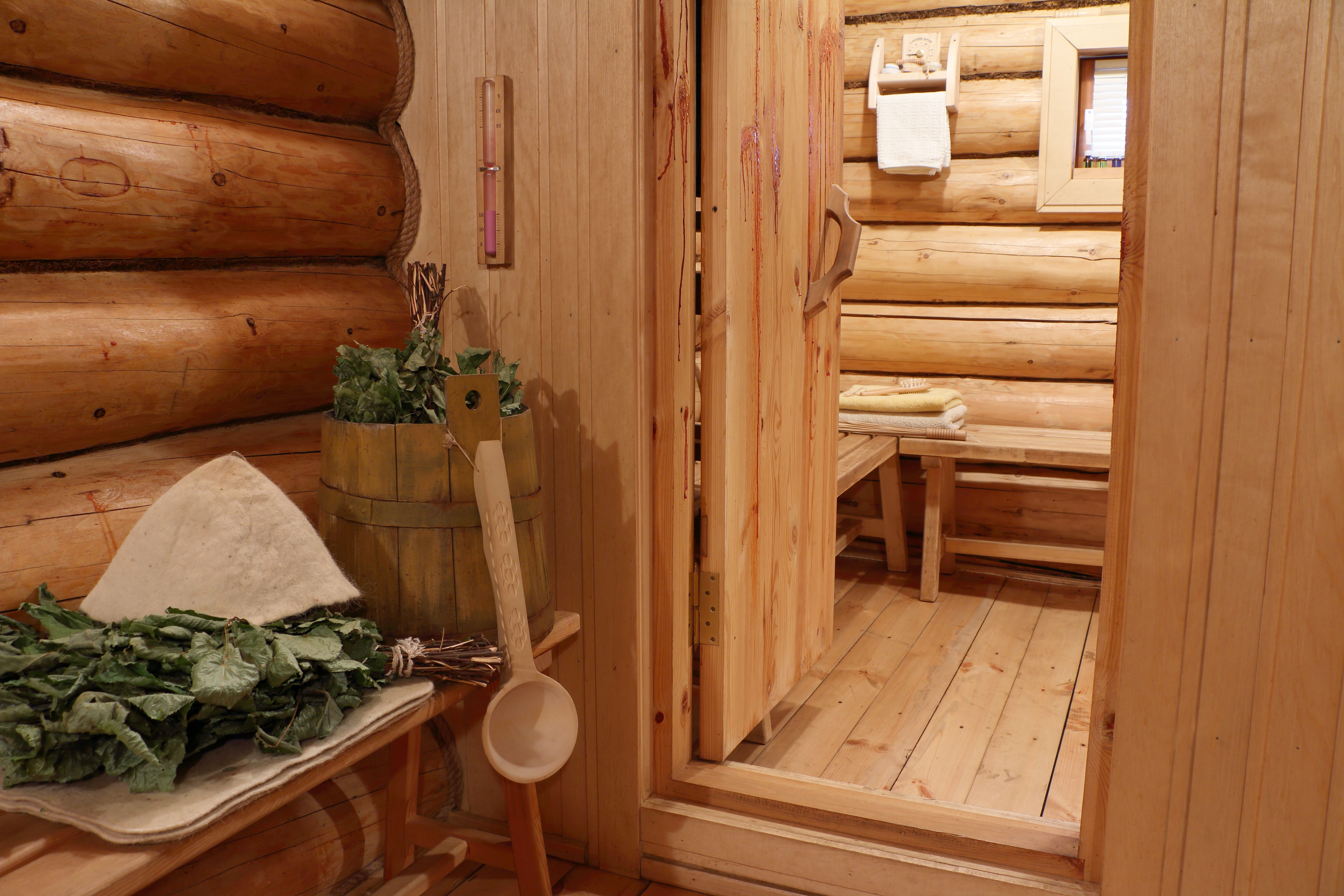 drewniana sauna 